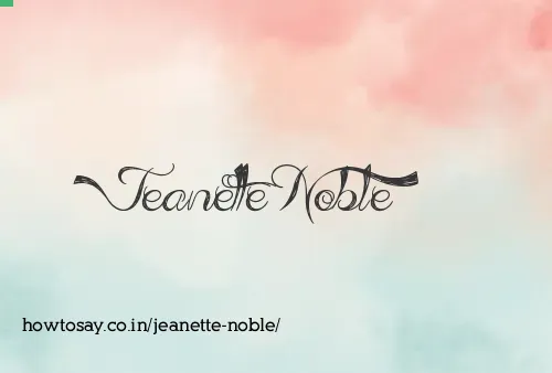 Jeanette Noble