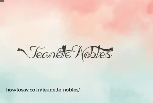 Jeanette Nobles