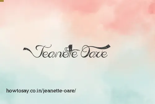 Jeanette Oare