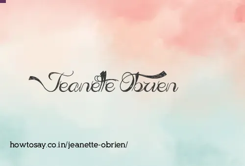 Jeanette Obrien