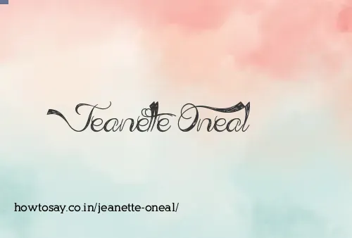 Jeanette Oneal