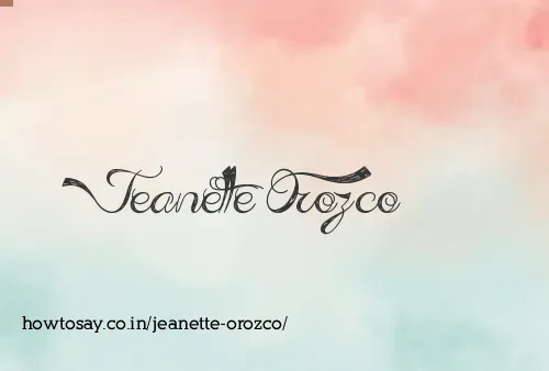 Jeanette Orozco