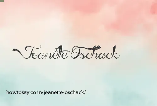 Jeanette Oschack