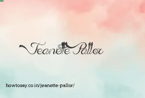 Jeanette Pallor