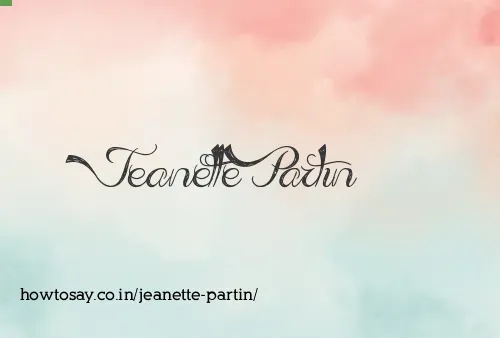 Jeanette Partin