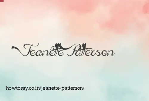 Jeanette Patterson
