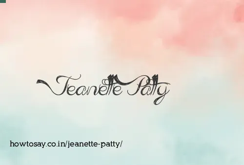Jeanette Patty