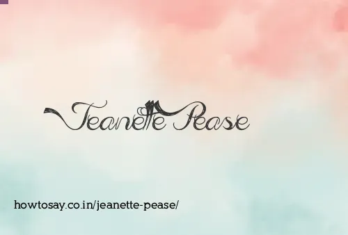 Jeanette Pease