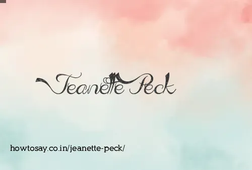 Jeanette Peck