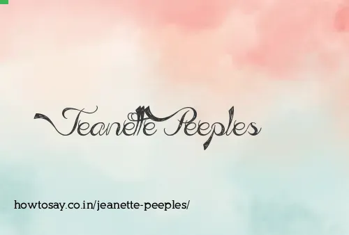 Jeanette Peeples