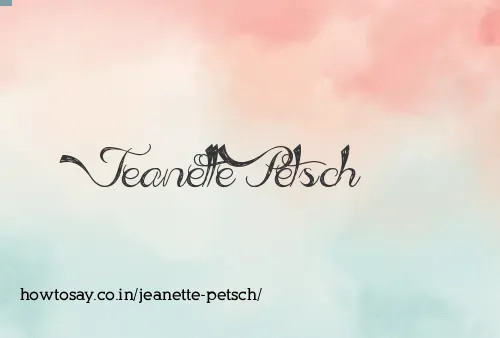 Jeanette Petsch