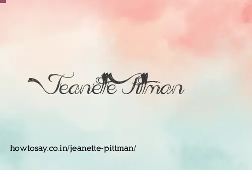 Jeanette Pittman