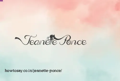 Jeanette Ponce