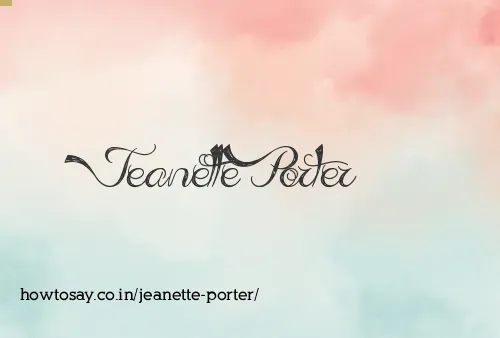 Jeanette Porter
