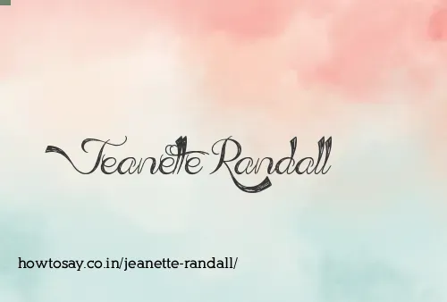Jeanette Randall