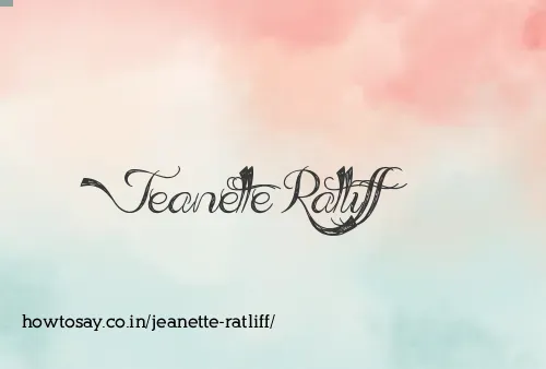 Jeanette Ratliff