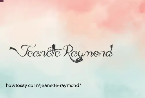 Jeanette Raymond