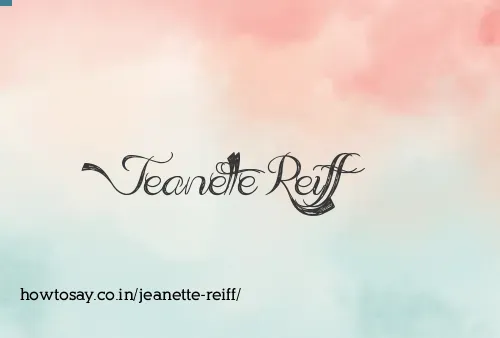 Jeanette Reiff