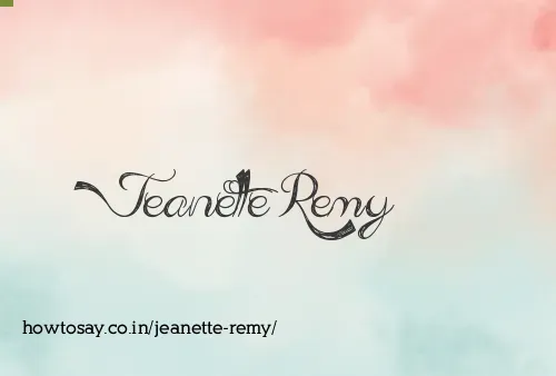 Jeanette Remy