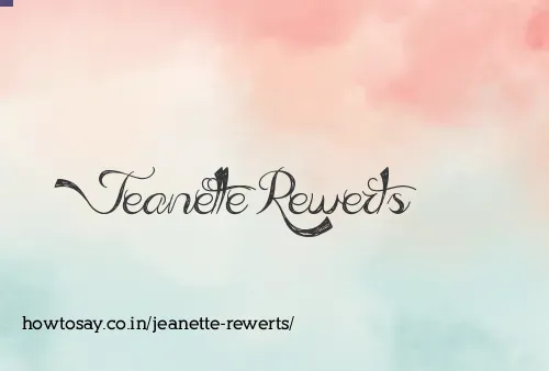 Jeanette Rewerts