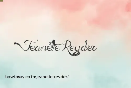 Jeanette Reyder