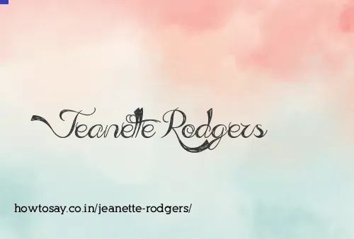 Jeanette Rodgers