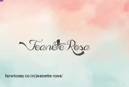 Jeanette Rosa