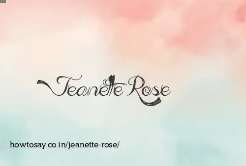 Jeanette Rose