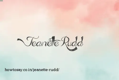 Jeanette Rudd