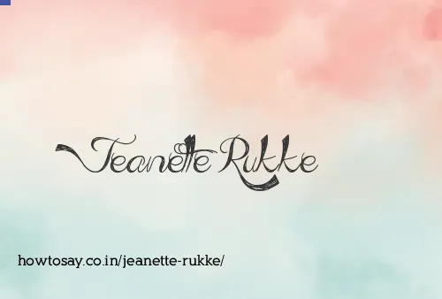 Jeanette Rukke