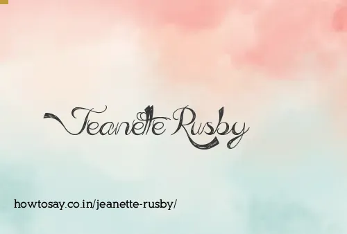 Jeanette Rusby