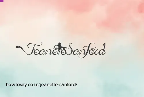 Jeanette Sanford