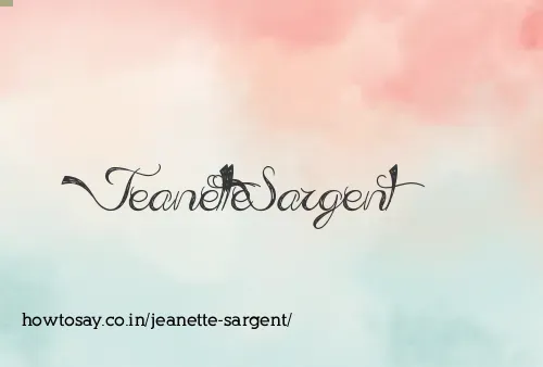 Jeanette Sargent