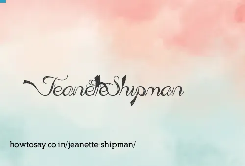 Jeanette Shipman