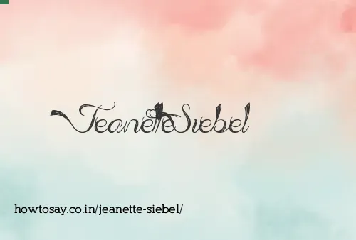 Jeanette Siebel