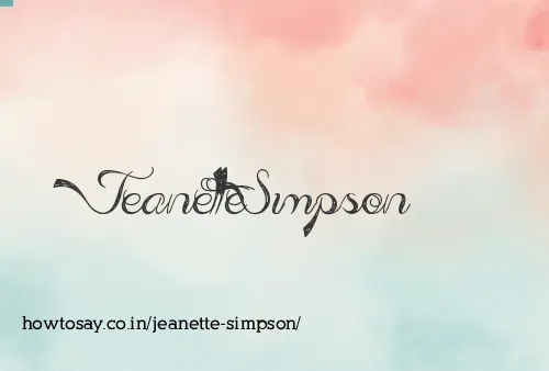 Jeanette Simpson