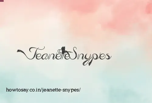 Jeanette Snypes