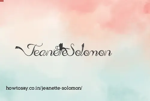 Jeanette Solomon