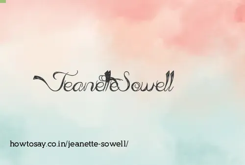 Jeanette Sowell