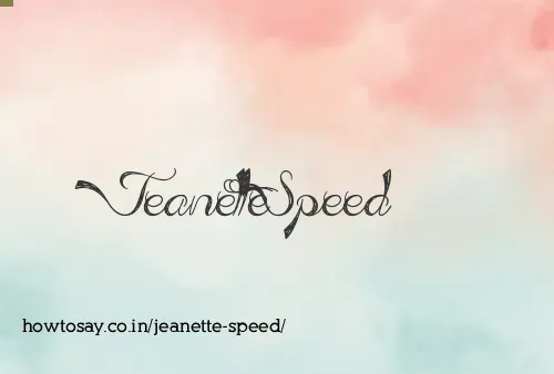 Jeanette Speed
