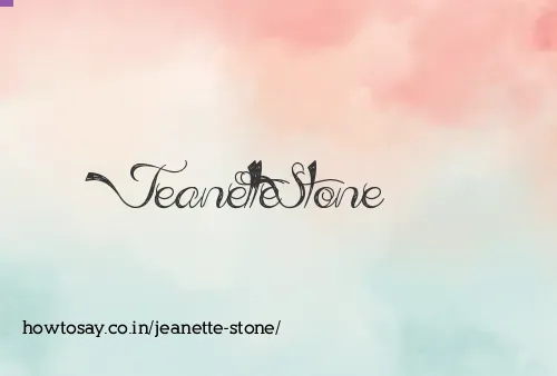 Jeanette Stone