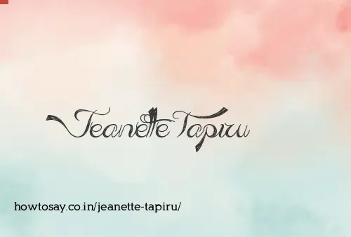Jeanette Tapiru