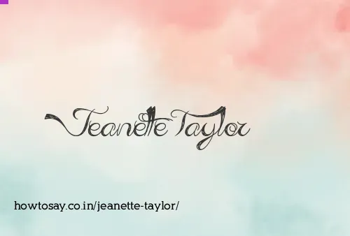 Jeanette Taylor