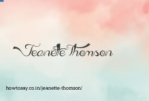 Jeanette Thomson