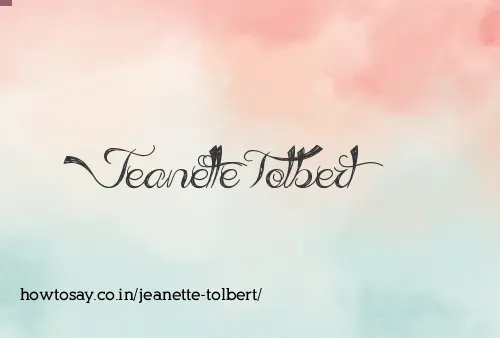 Jeanette Tolbert