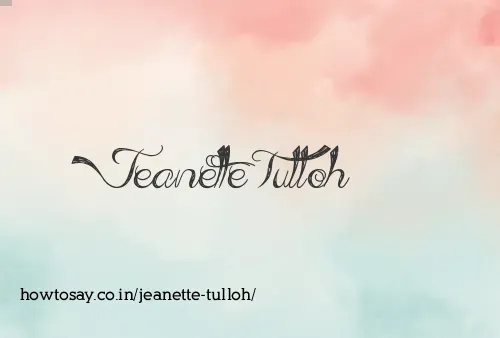 Jeanette Tulloh
