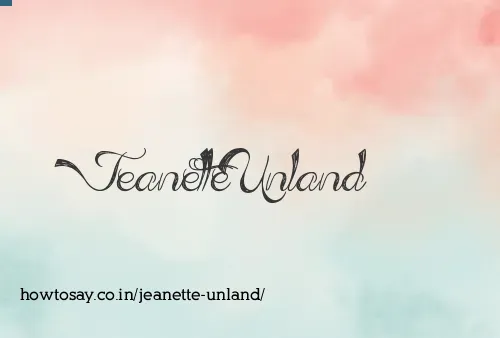 Jeanette Unland