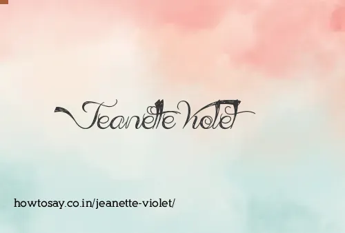 Jeanette Violet