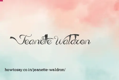 Jeanette Waldron