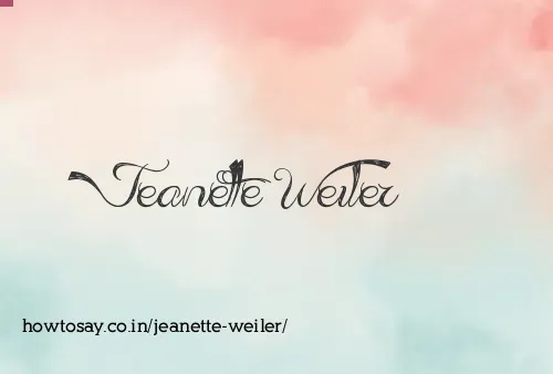 Jeanette Weiler